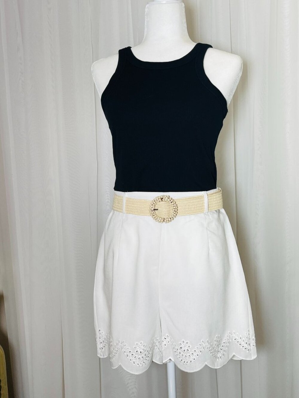 women's summer regular shorts with back zipper, smooth drape, and floral designe
